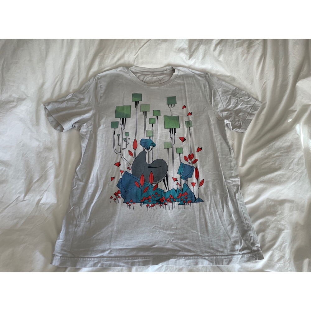 Official Gris Friendly Grove Graphic T-Shirt Fangamer Nomada Studio 2021 Grey XL